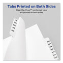 Preprinted Legal Exhibit Side Tab Index Dividers, Avery Style, 25-Tab, 51 to 75, 11 x 8.5, White, 1 Set, (1332) (01332)