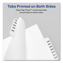 Preprinted Legal Exhibit Side Tab Index Dividers, Avery Style, 10-Tab, 5, 11 x 8.5, White, 25/Pack (11915)