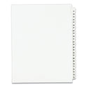 Preprinted Legal Exhibit Side Tab Index Dividers, Avery Style, 25-Tab, 51 to 75, 11 x 8.5, White, 1 Set, (1332) (01332)