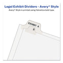 Preprinted Legal Exhibit Side Tab Index Dividers, Avery Style, 25-Tab, 1 to 25, 11 x 8.5, White, 1 Set (11370)