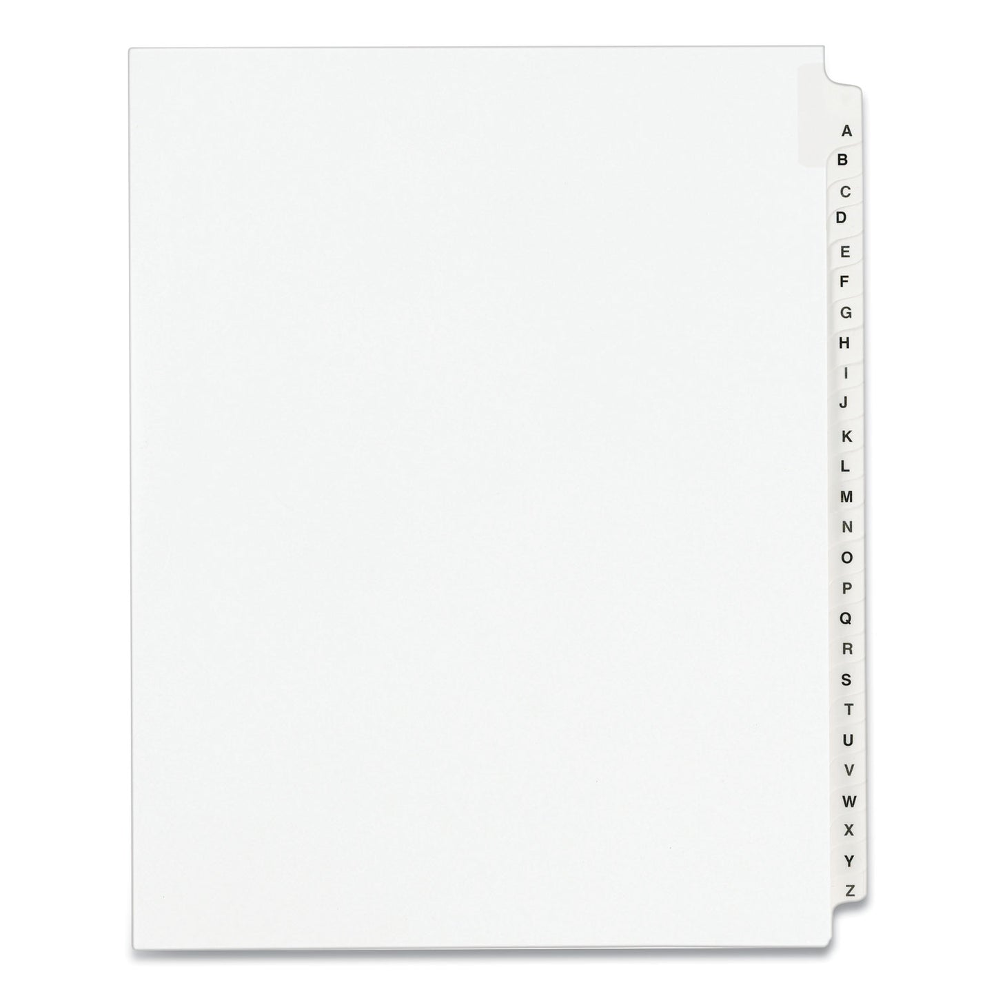 Preprinted Legal Exhibit Side Tab Index Dividers, Avery Style, 26-Tab, A to Z, 11 x 8.5, White, 1 Set, (1400) (01400)