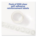 Avery Dispenser Pack Hole Reinforcements, 0.25" Dia, Clear, 200/Pack, (5721) (05721)