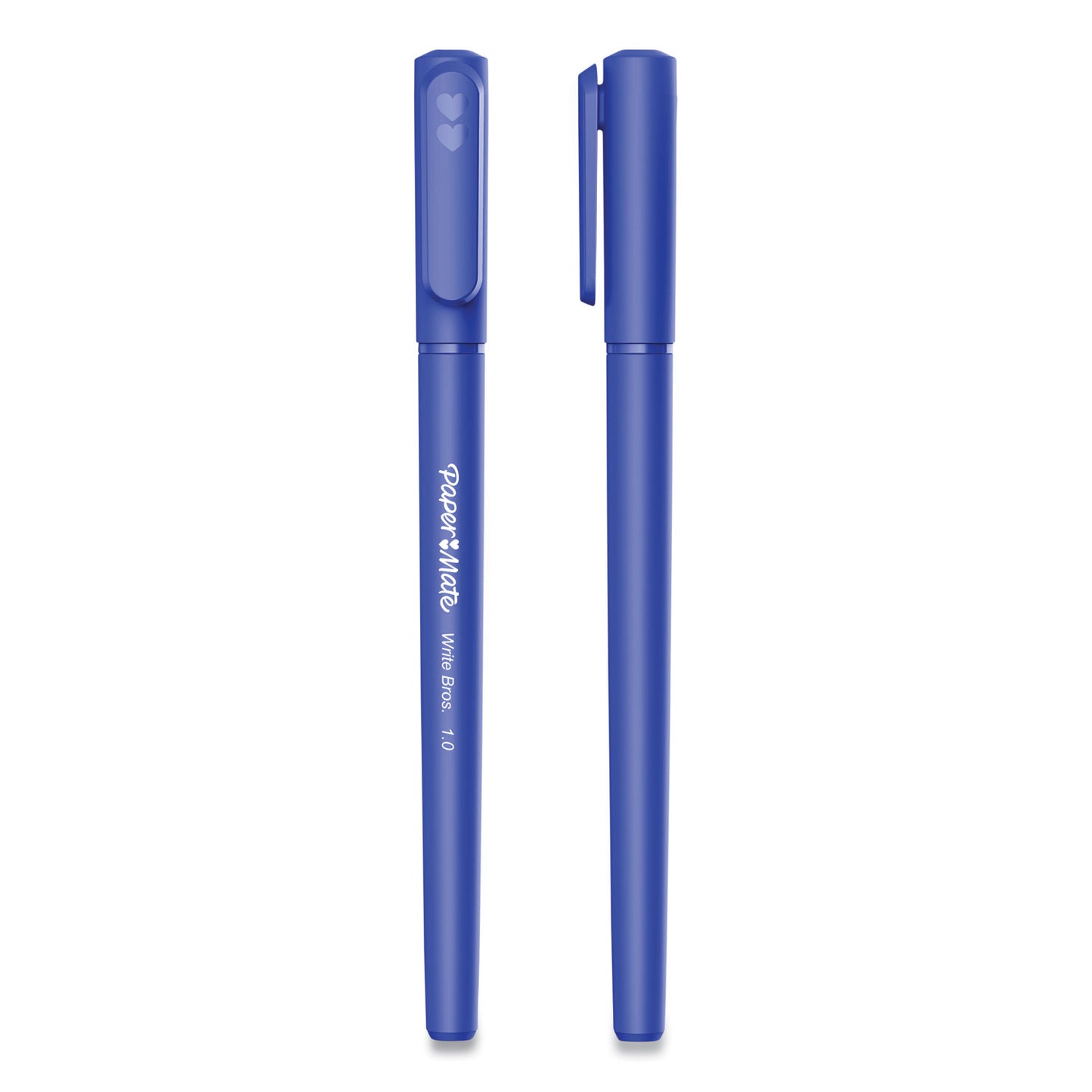 Paper Mate Write Bros. Ballpoint Pen, Stick, Medium 1 mm, Blue Ink, Blue Barrel, Dozen (3311131C)