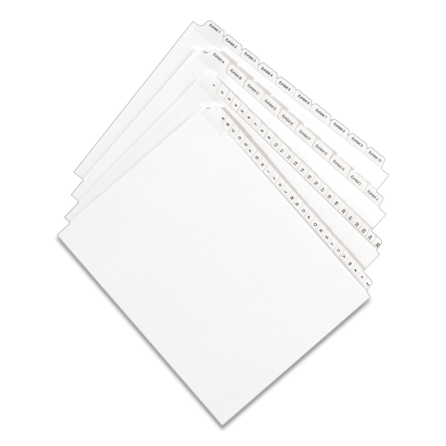 Avery Preprinted Legal Exhibit Side Tab Index Dividers, Allstate Style, 26-Tab, D, 11 x 8.5, White, 25/Pack (82166)