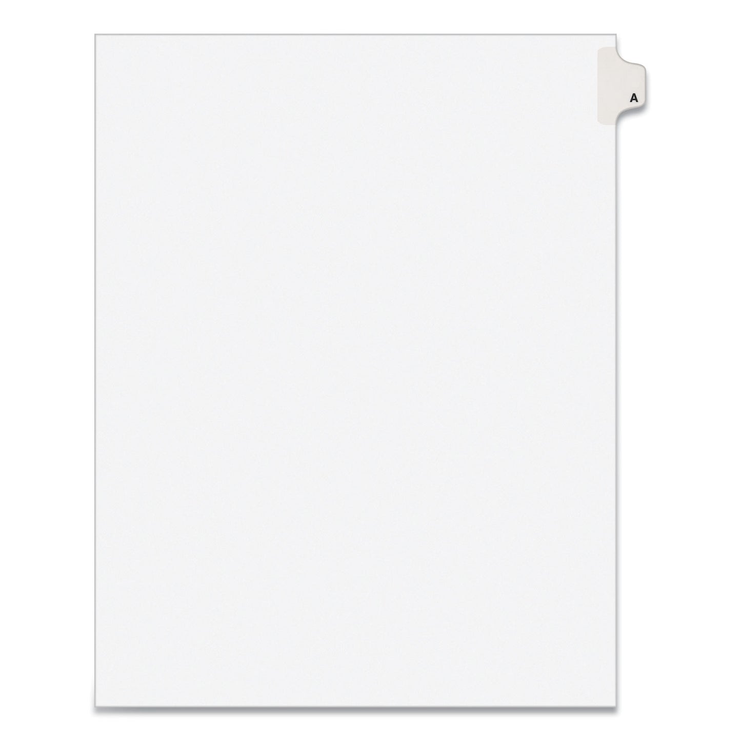 Preprinted Legal Exhibit Side Tab Index Dividers, Avery Style, 26-Tab, A, 11 x 8.5, White, 25/Pack, (1401) (01401)