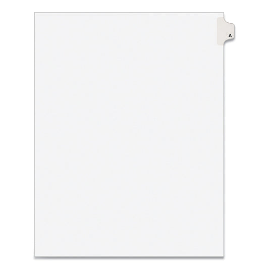 Preprinted Legal Exhibit Side Tab Index Dividers, Avery Style, 26-Tab, A, 11 x 8.5, White, 25/Pack, (1401) (01401)