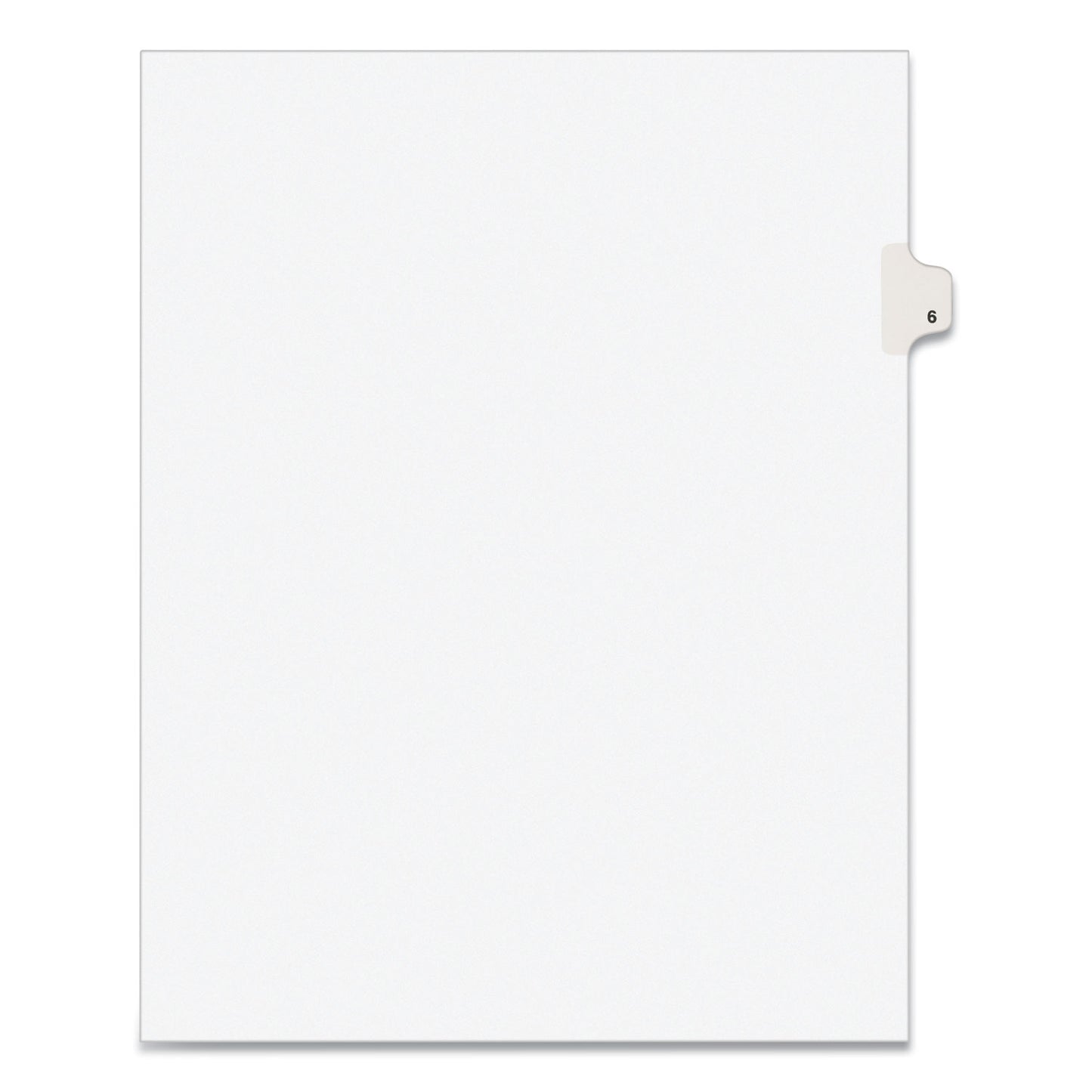 Preprinted Legal Exhibit Side Tab Index Dividers, Avery Style, 10-Tab, 6, 11 x 8.5, White, 25/Pack (11916)