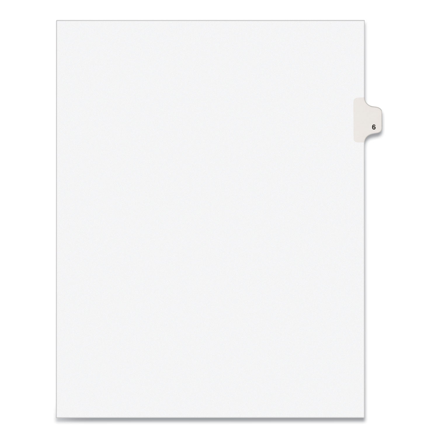 Preprinted Legal Exhibit Side Tab Index Dividers, Avery Style, 10-Tab, 6, 11 x 8.5, White, 25/Pack (11916)