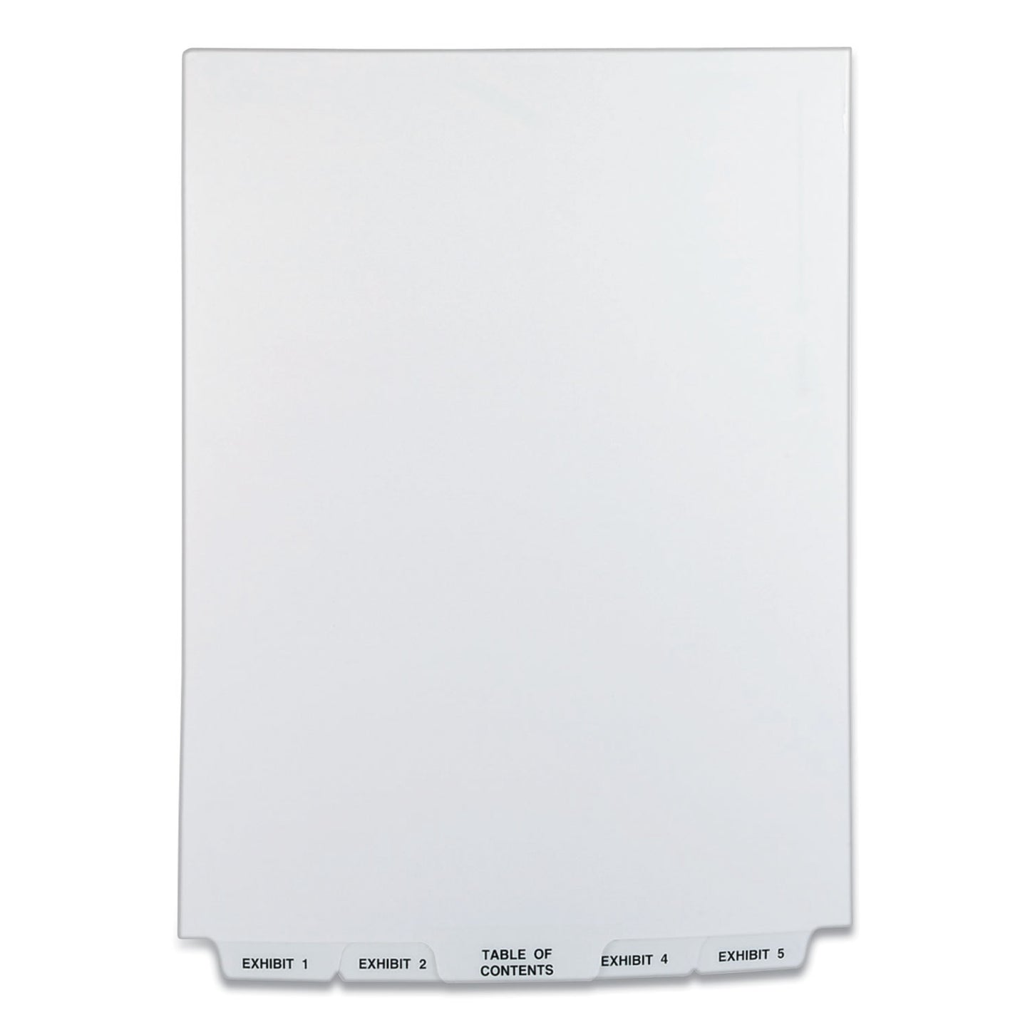 Preprinted Legal Exhibit Bottom Tab Index Dividers, Avery Style, 26-Tab, Exhibit 1 to Exhibit 25, 11 x 8.5, White, 1 Set (11378)