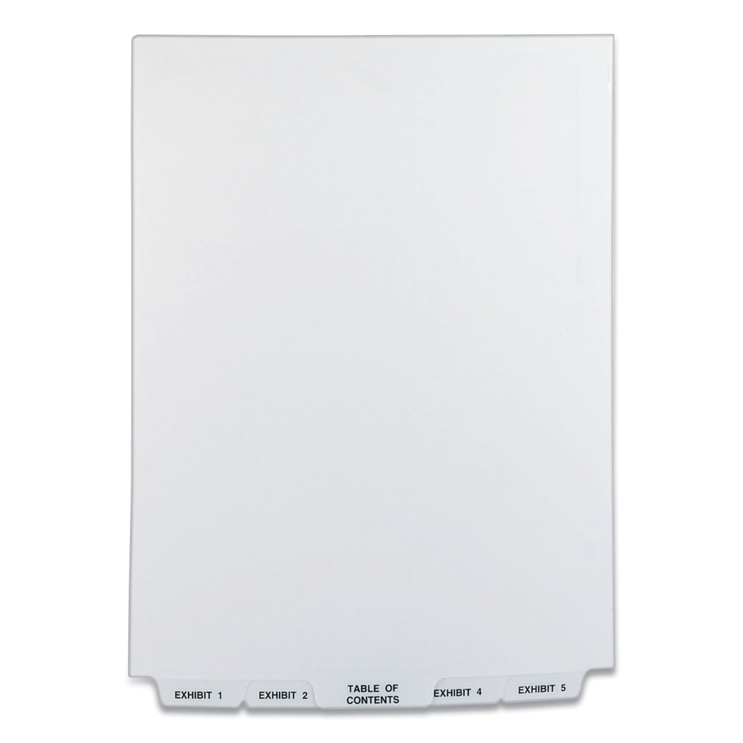 Preprinted Legal Exhibit Bottom Tab Index Dividers, Avery Style, 26-Tab, Exhibit 1 to Exhibit 25, 11 x 8.5, White, 1 Set (11378)