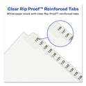 Preprinted Legal Exhibit Side Tab Index Dividers, Avery Style, 26-Tab, 26 to 50, 11 x 8.5, White, 1 Set (11372)