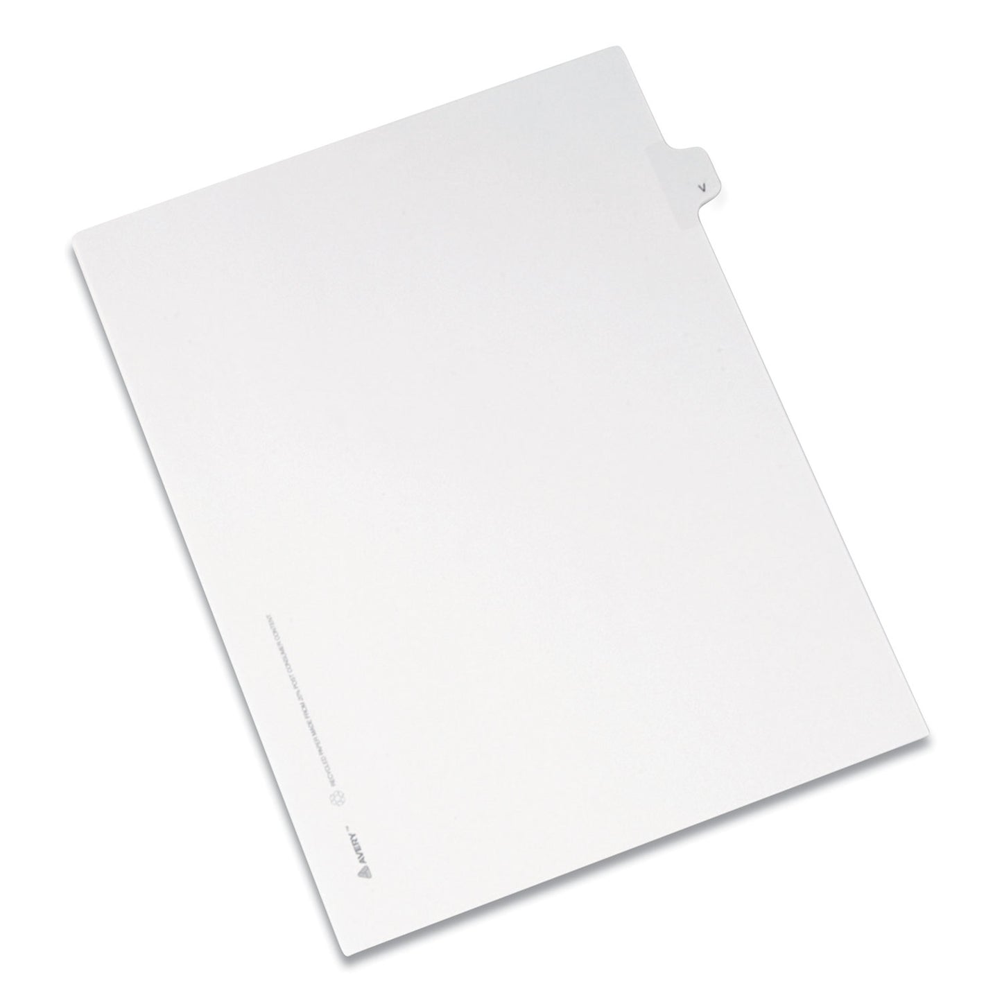 Avery Preprinted Legal Exhibit Side Tab Index Dividers, Allstate Style, 26-Tab, V, 11 x 8.5, White, 25/Pack (82184)