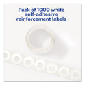 Avery Dispenser Pack Hole Reinforcements, 0.25" Dia, White, 1,000/Pack, (5720) (05720)