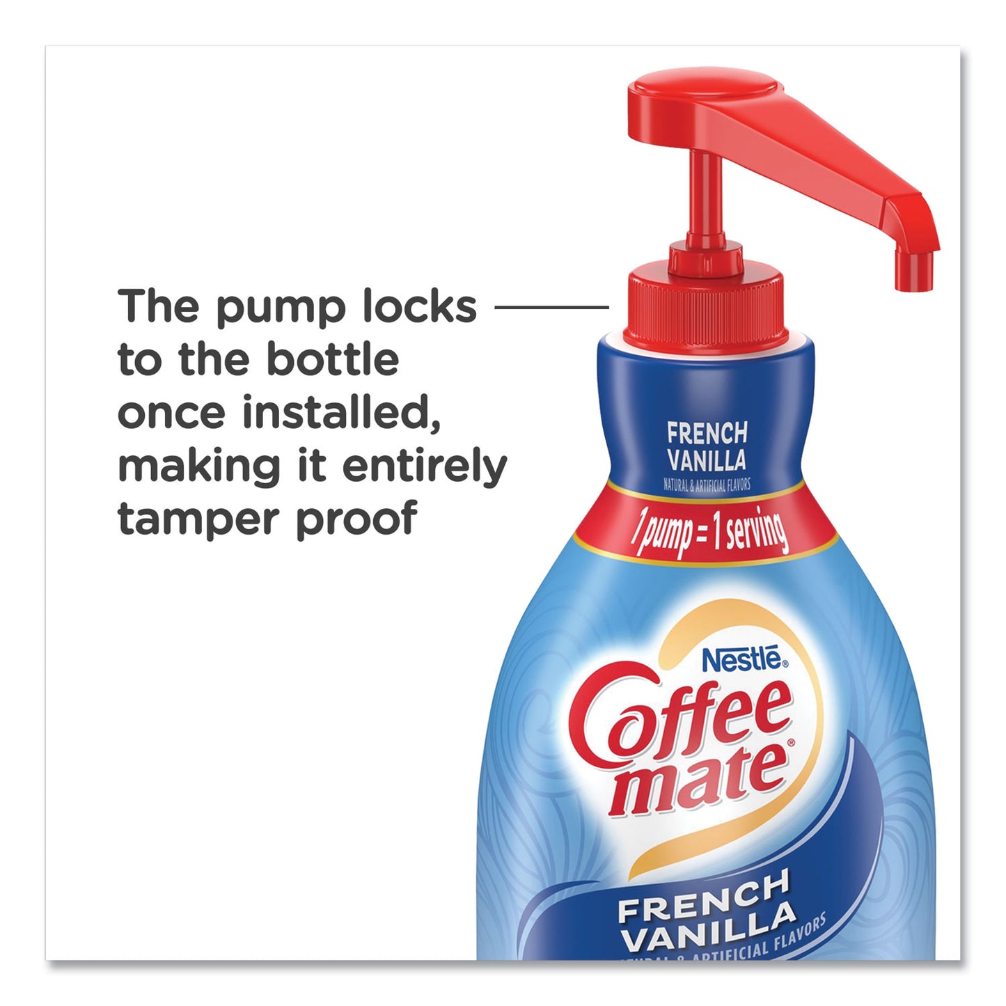 Coffee-mate Liquid Coffee Creamer, French Vanilla, 1.5 Liter Pump Bottle, 2/Carton (31803CT)