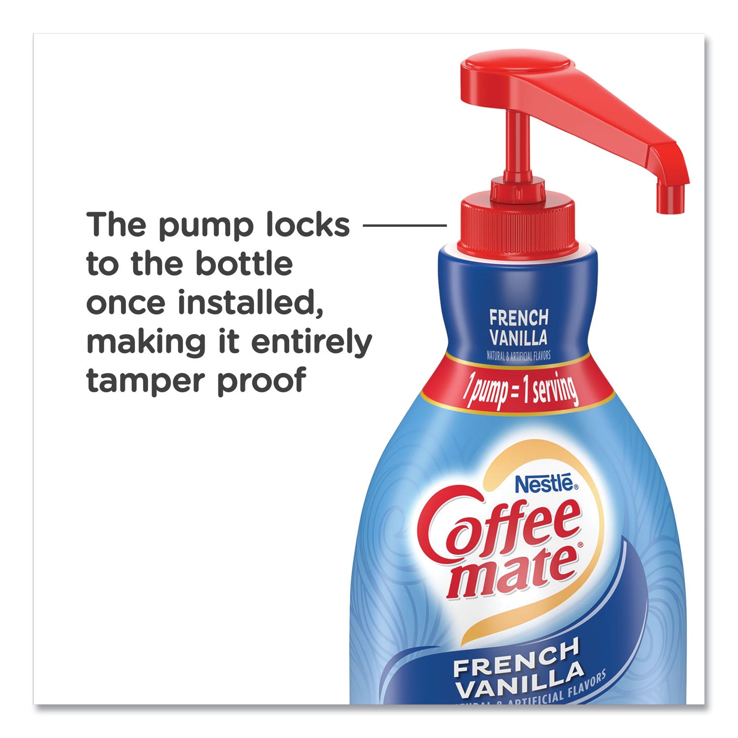 Coffee-mate Liquid Coffee Creamer, French Vanilla, 1.5 Liter Pump Bottle, 2/Carton (31803CT)