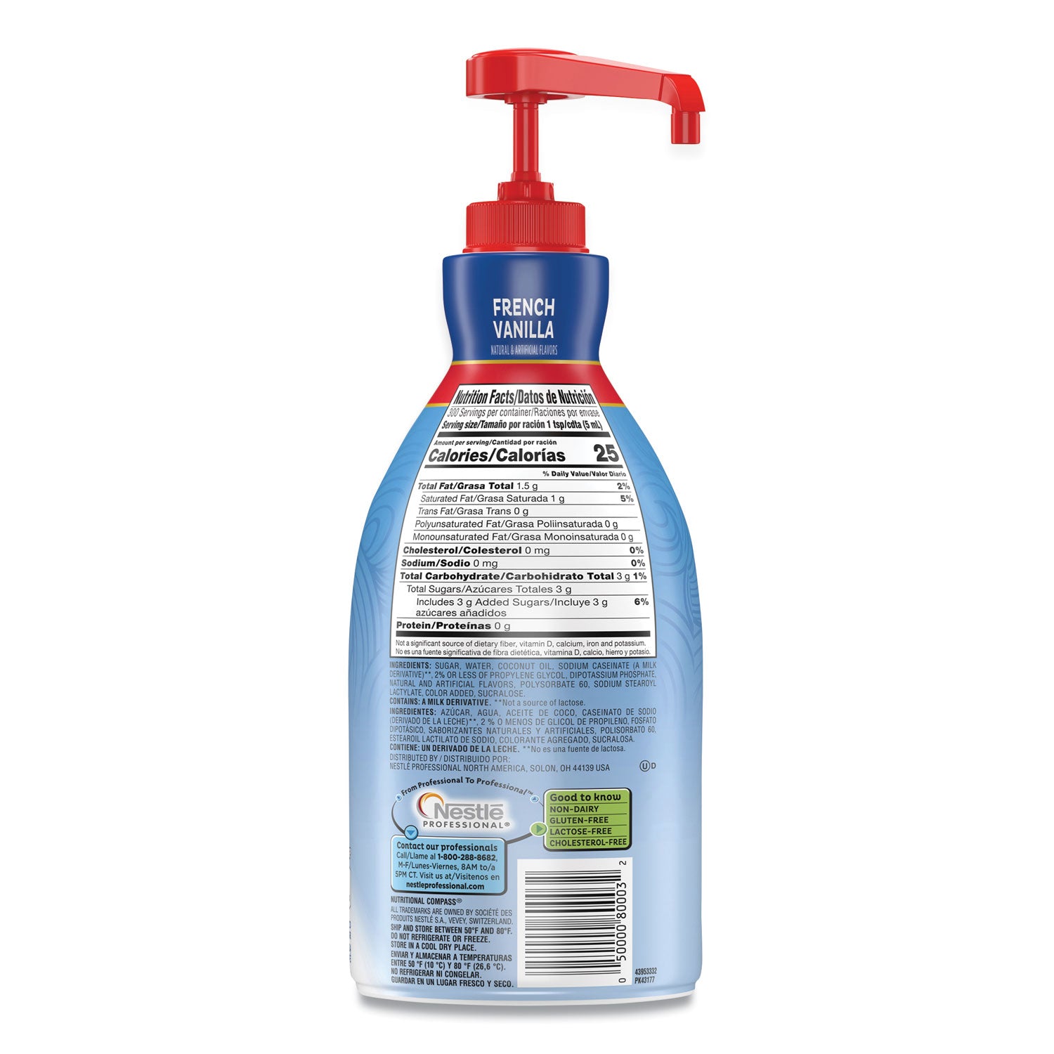 Coffee-mate Liquid Coffee Creamer, French Vanilla, 1500mL Pump Bottle (31803)