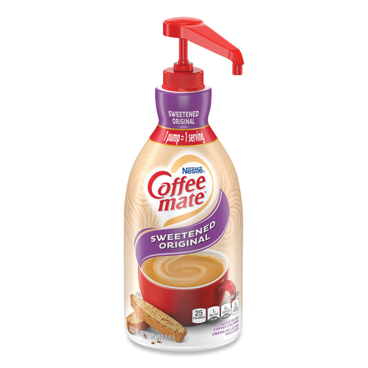 Coffee-mate Liquid Coffee Creamer, Sweetened Original, 1500mL Pump Dispenser (13799)