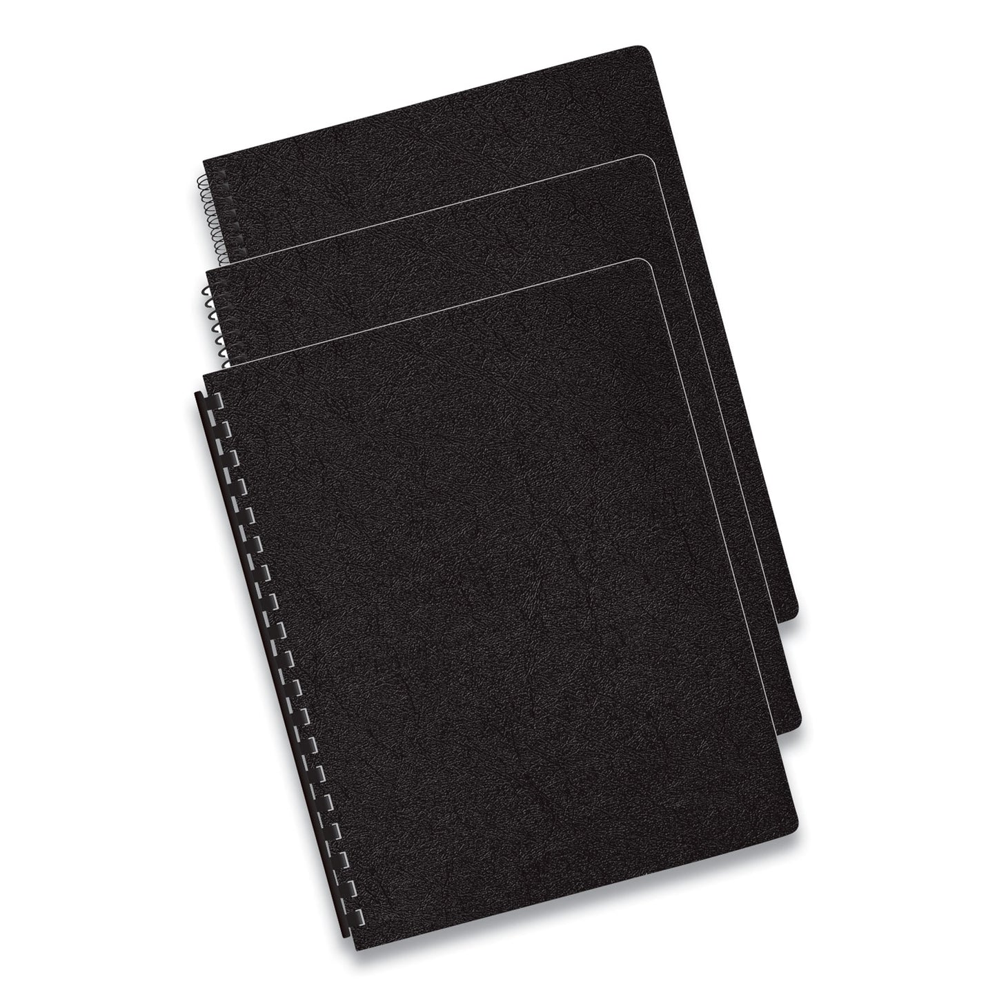 Fellowes Executive Leather-Like Presentation Cover, Black, 11.25 x 8.75, Unpunched, 50/Pack (52146)