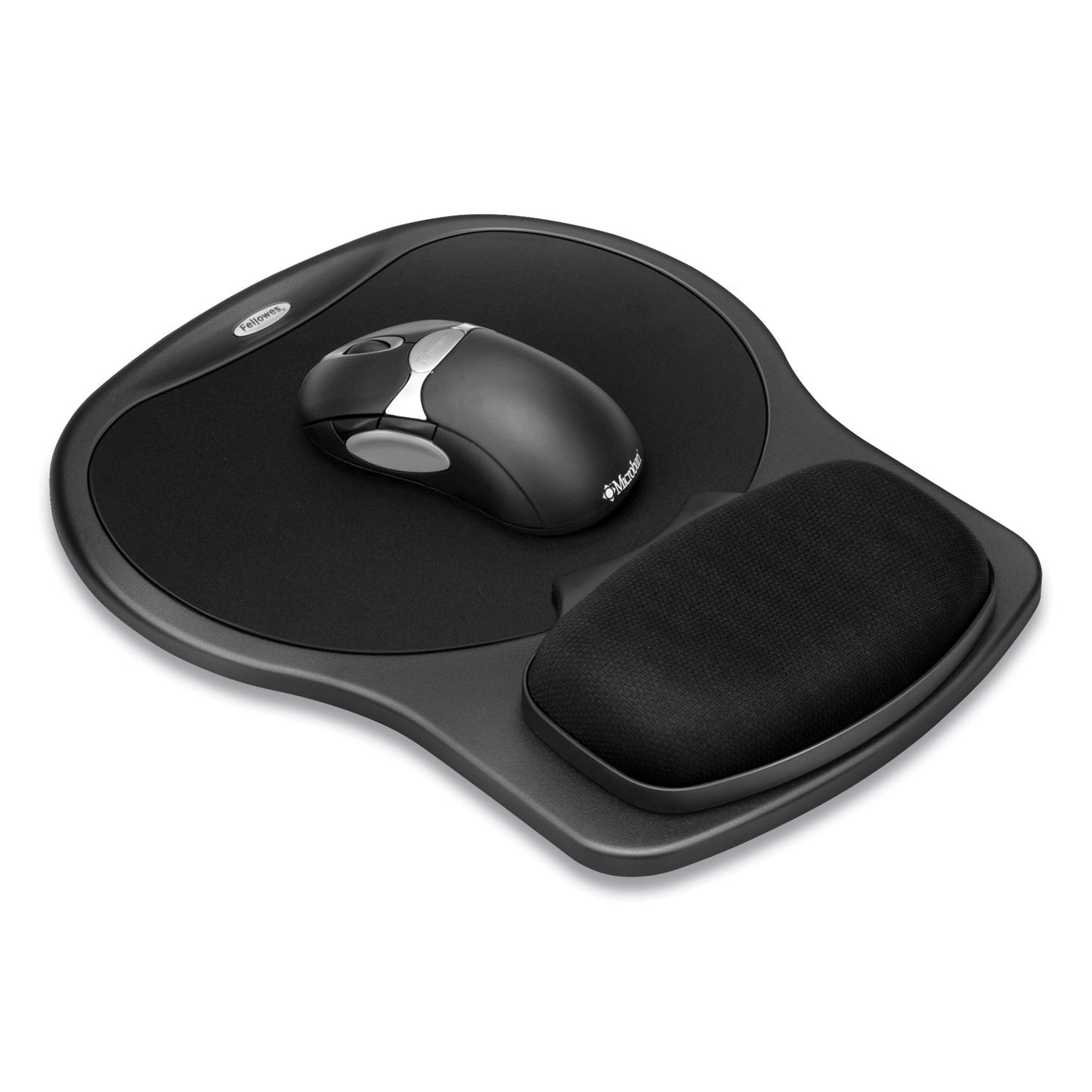 Fellowes Easy Glide Gel Mouse Pad with Wrist Rest, 10 x 12, Black (93730)