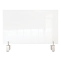 Ghent Clear Partition Extender with Attached Clamp, 29 x 3.88 x 18, Thermoplastic Sheeting (PEC1829A)