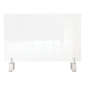 Ghent Clear Partition Extender with Attached Clamp, 29 x 3.88 x 24, Thermoplastic Sheeting (PEC2429A)