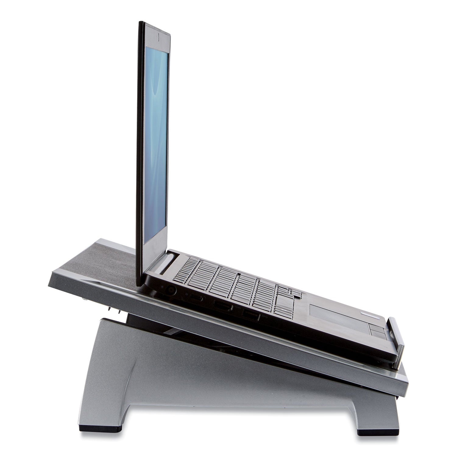 Fellowes Office Suites Laptop Riser, 15.13" x 11.38" x 4.5" to 6.5", Black/Silver, Supports 10 lbs (8032001)