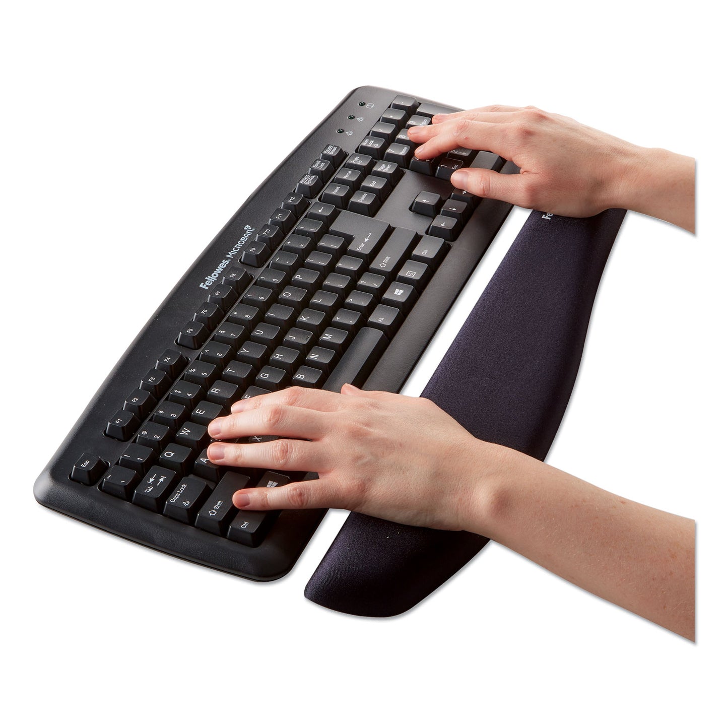 Fellowes PlushTouch Keyboard Wrist Rest, 18.12 x 3.18, Black (9252101)