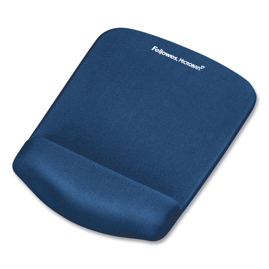 Fellowes PlushTouch Mouse Pad with Wrist Rest, 7.25 x 9.37, Blue (9287301)