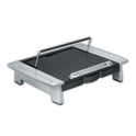 Fellowes Office Suites Monitor Riser Plus, 19.88" x 14.06" x 4" to 6.5", Black/Silver, Supports 80 lbs (8036601)