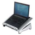 Fellowes Office Suites Laptop Riser Plus, 15.06" x 10.5" x 6.5", Black/Silver, Supports 10 lbs (8036701)