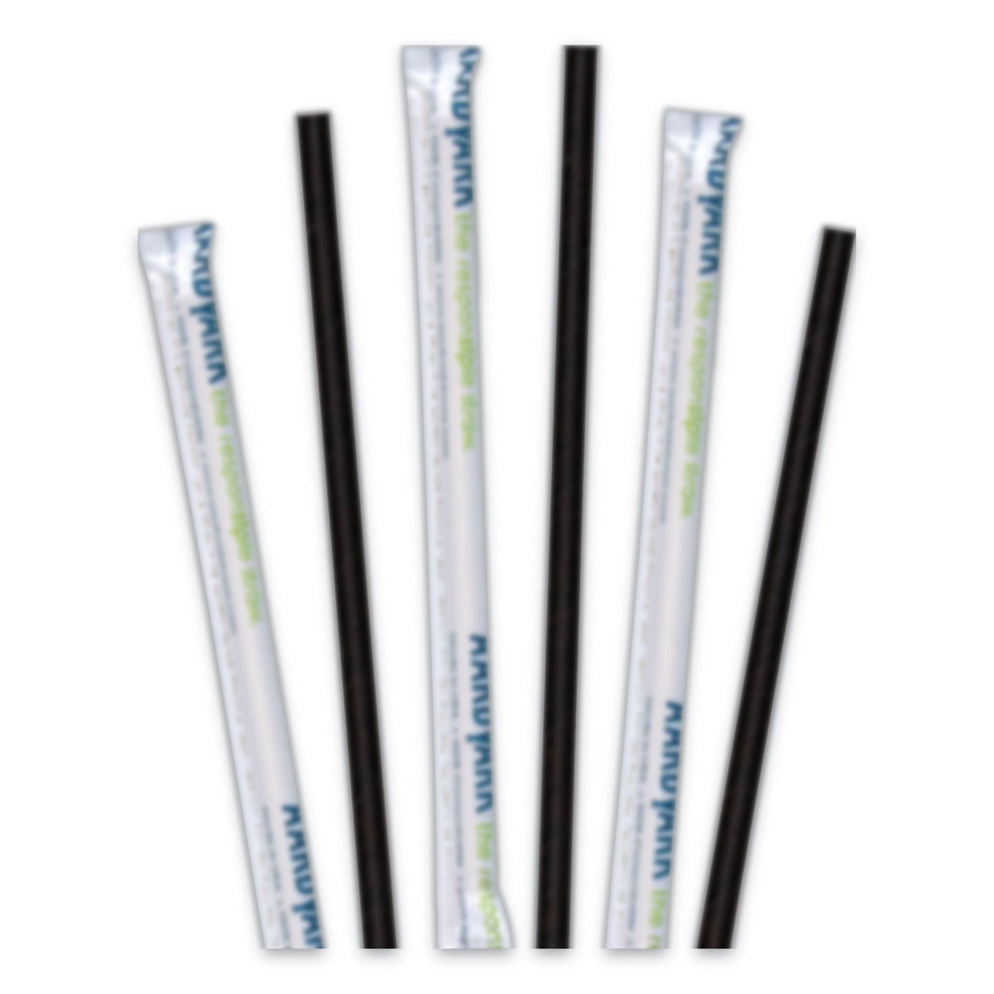 Hoffmaster Aardvark Paper Straws, 5.75", Black, 3,200/Carton (61612099)