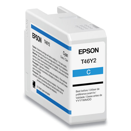 Epson T46Y200 (T46Y) UltraChrome PRO10 Ink, 50 mL, Cyan
