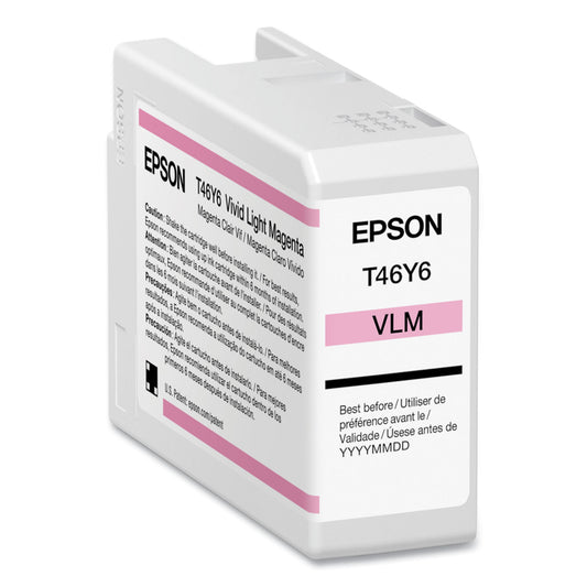 Epson T46Y600 (T46Y) UltraChrome PRO10 Ink, 50 mL, Light Magenta