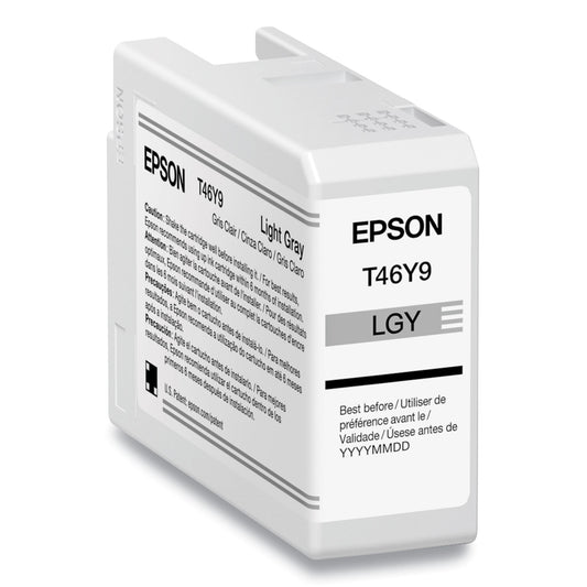 Epson T46Y900 (T46Y) UltraChrome PRO10 Ink, 50 mL, Light Gray