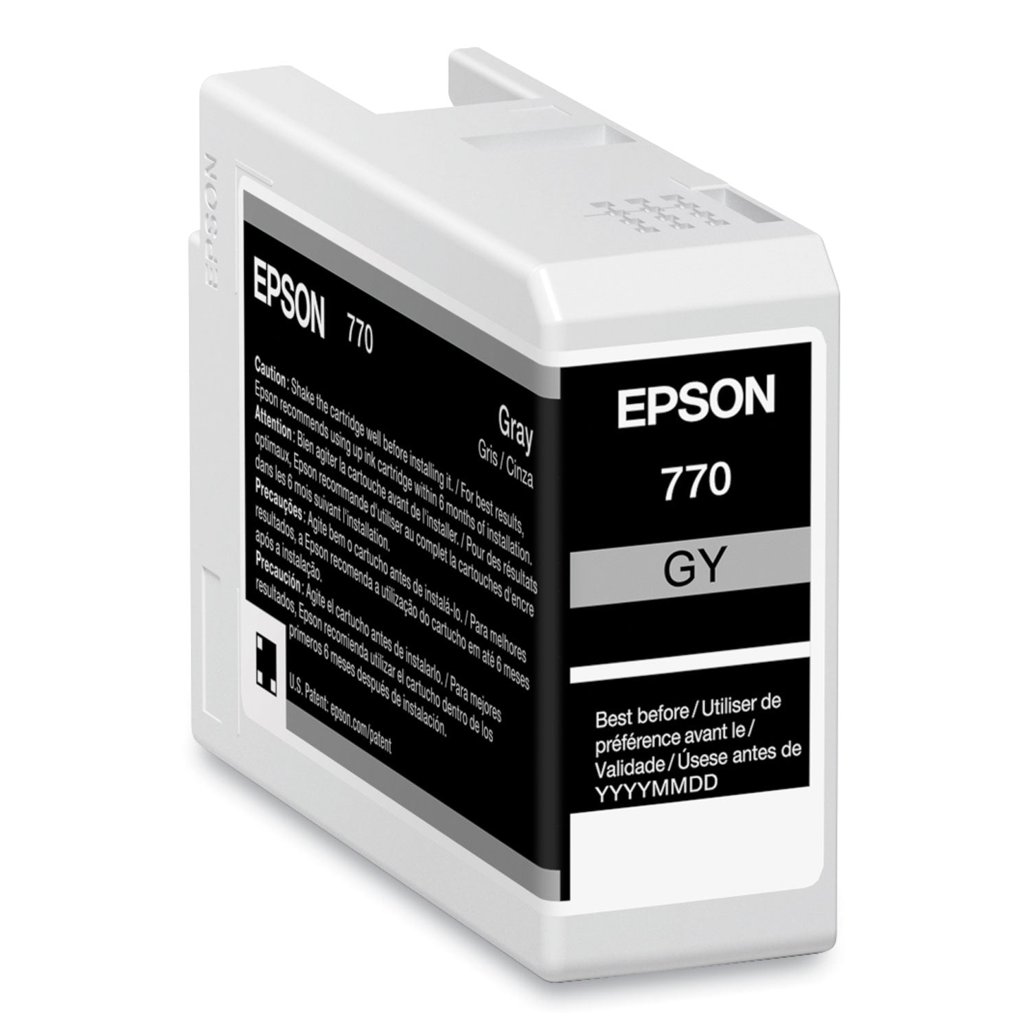 Epson T770720 (T770) UltraChrome PRO10 Ink, 25 mL, Gray