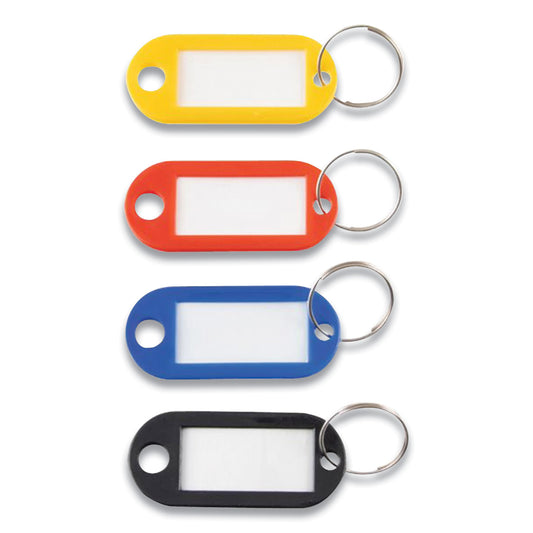 Advantus Key Tags Label Window, 0.88 x 0.19 x 2, Assorted, 20/Pack (KEY98007)