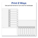 Avery Customizable Table of Contents Ready Index Black and White Dividers, 8-Tab, 1 to 8, 11 x 8.5, White, 6 Sets (11822)