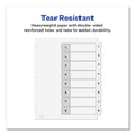 Avery Customizable Table of Contents Ready Index Black and White Dividers, 8-Tab, 1 to 8, 11 x 8.5, White, 6 Sets (11822)