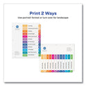 Avery Customizable Table of Contents Ready Index Multicolor Dividers, 12-Tab, Jan. to Dec., 11 x 8.5, White, 6 Sets (11830)