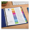 Avery Customizable Table of Contents Ready Index Multicolor Dividers, 12-Tab, Jan. to Dec., 11 x 8.5, White, 6 Sets (11830)