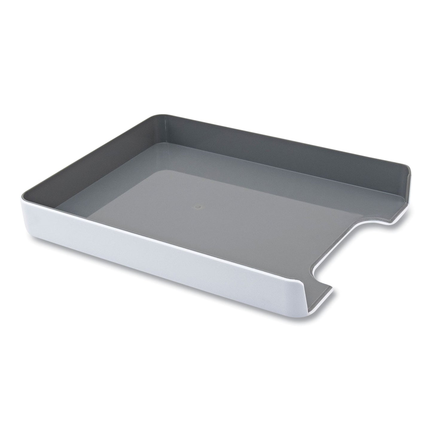 Advantus Fusion Letter Tray, 1 Section, Letter Size Files, 12.63 x 10 x 1.75, White/Gray (37522)