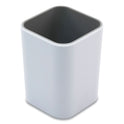 Advantus Fusion Pencil Cup, Plastic, 3 x 3 x 4, White/Gray (37524)