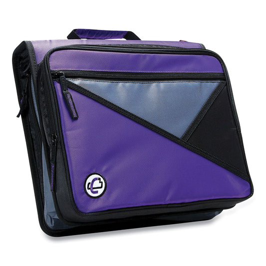 Case it Universal Zipper Binder, 3 Rings, 2" Capacity, 11 x 8.5, Purple/Gray Accents (LT007PUR)