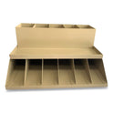 CONTROLTEK Coin Wrapper and Bill Strap 2-Tier Rack, 11 Compartments, 9.38 x 8.13 4.63, Plastic, Pebble Beige (500013)