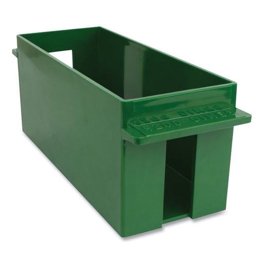 CONTROLTEK Extra-Capacity Coin Tray, Dimes, 1 Compartment, Denomination and Capacity Etched On Side, 10.5 x 4.75 x 5, Plastic, Green (560166)