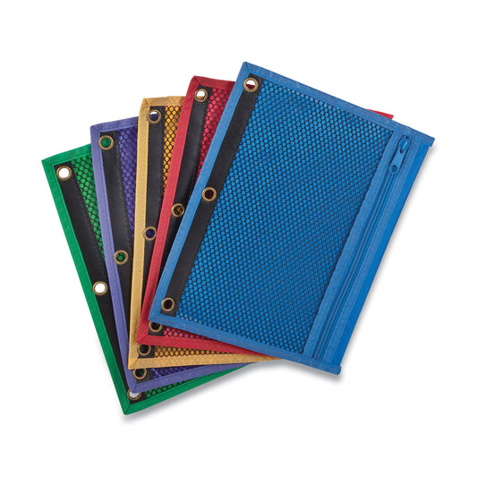 Centis Mesh Binder Pockets, 10.5 x 7.5, Assorted Colors (68500)