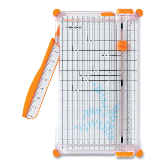 Fiskars SureCut Deluxe Paper Trimmer, 10 Sheets, 12" Cut Length, Plastic Base, 9 x 15 (1775901001)