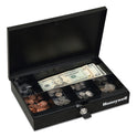 Honeywell Low Profile Cash Box,1 Bill, 5 Coin Slots, Key Lock, 11.6 x 8 x 1.9, Steel, Black (6212)