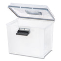 Iris WEATHERTIGHT Portable File Box, Letter Files, 13.7 x 10.4 x 11.8, Clear/Gray Accents (110351)