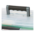 Iris WEATHERTIGHT Portable File Box, Letter Files, 13.7 x 10.4 x 11.8, Clear/Gray Accents (110351)